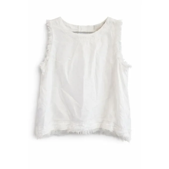 Alter’d State White Frayed Hem Tank Top Boho Festival Lightweight Size Large - Picture 2 of 5